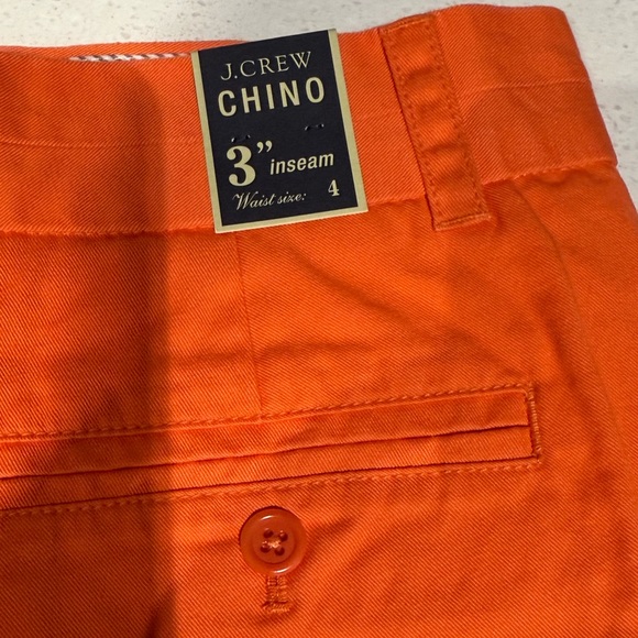 J.Crew NWT ladies Vibrant Orange Chino Shorts size 4 (3 inch inseam) - Picture 6 of 6